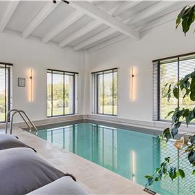 5 bedroom luxury seaside villa with indoor & outdoor pool, near Acharavi, sleeps 10